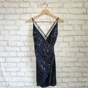 SPEECHLESS Navy & Black Sequin Floral Party Dress, 5